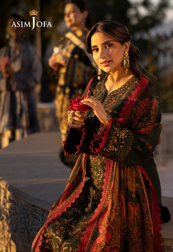Asim Jofa - Embroidered Khaddar - AJUW-11