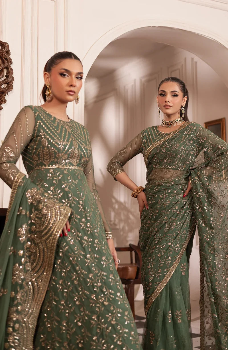 Zarif - Inayat - Embroidered Net - Shabab