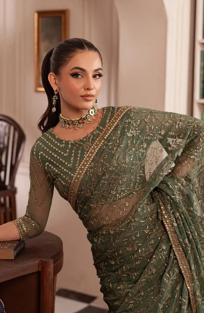 Zarif - Inayat - Embroidered Net - Shabab