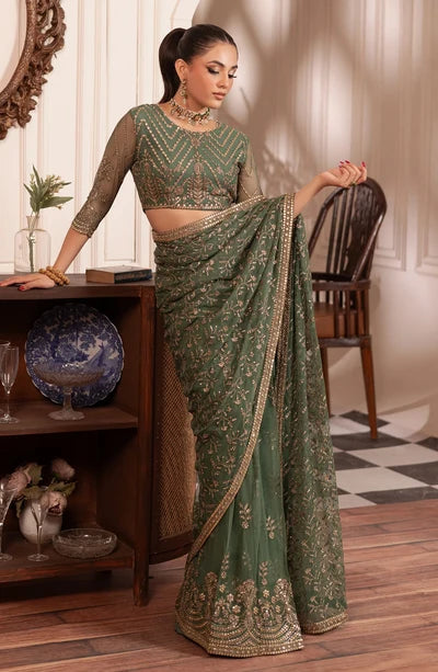Zarif - Inayat - Embroidered Net - Shabab
