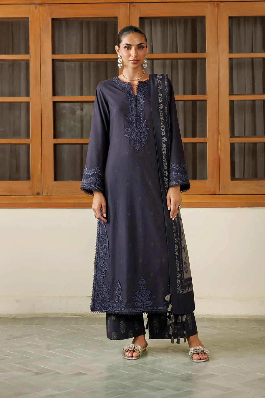 Iznik - Pre-Fall'26 - Printed Embroidered Viscose - IPF-30