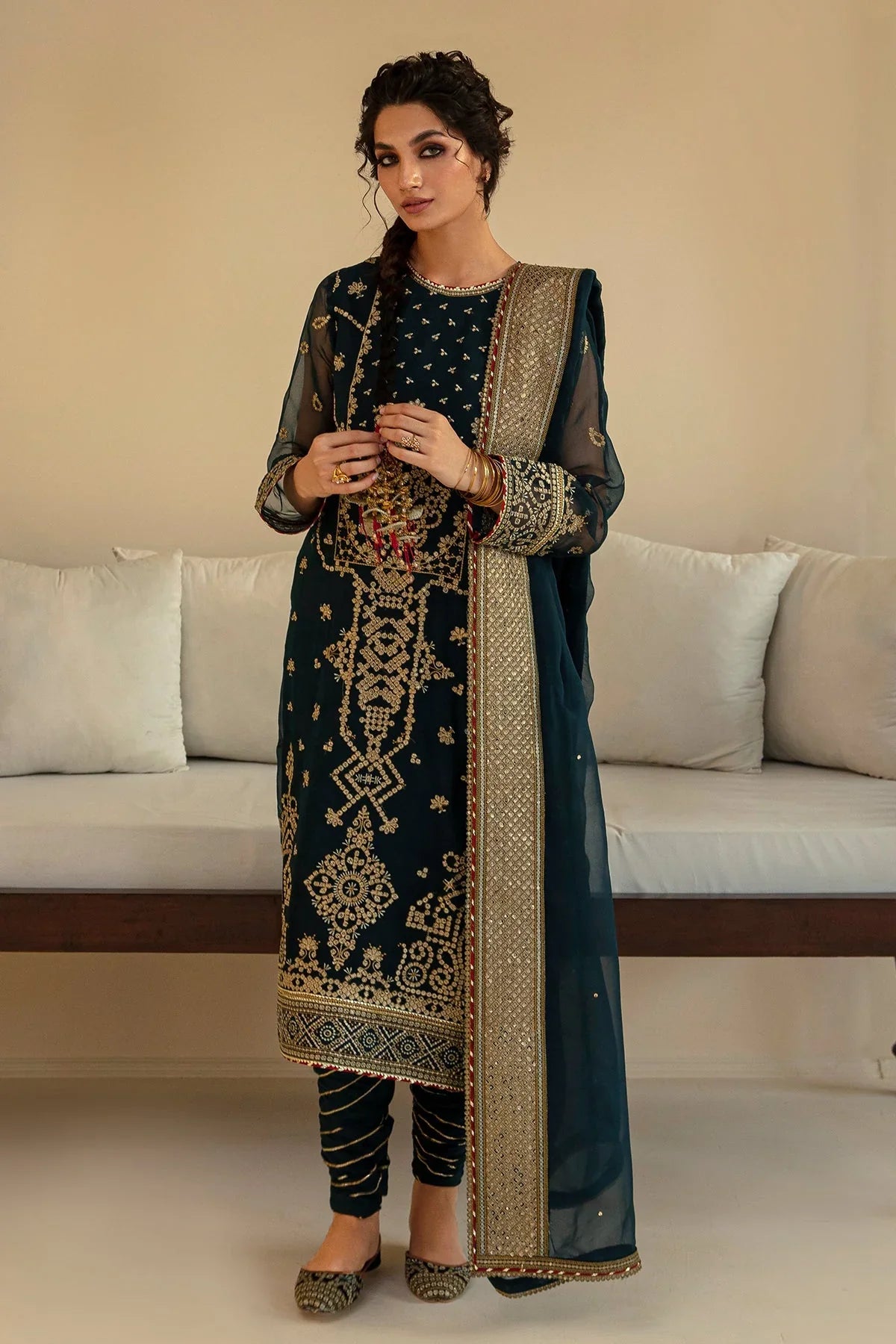 EMBROIDERED CHIFFON UF-393