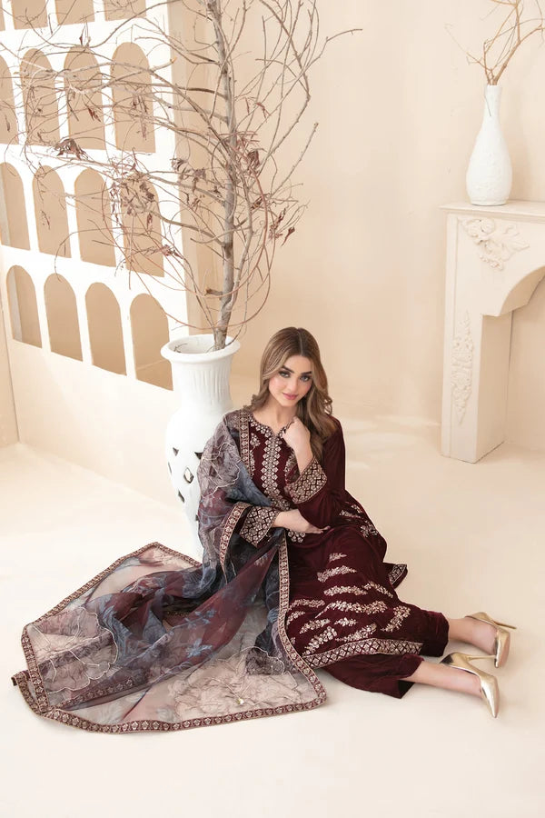 Tawakkal - Minakari Embroidered Velvet D-5274