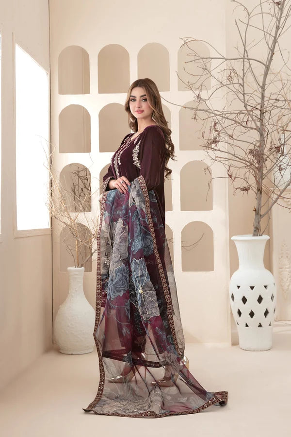Tawakkal - Minakari Embroidered Velvet D-5271