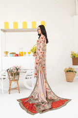 Tawakkal - Zurina Printed Leather Peach D-4477