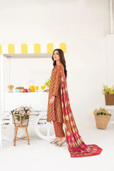 Tawakkal - Zurina Printed Leather Peach D-4480