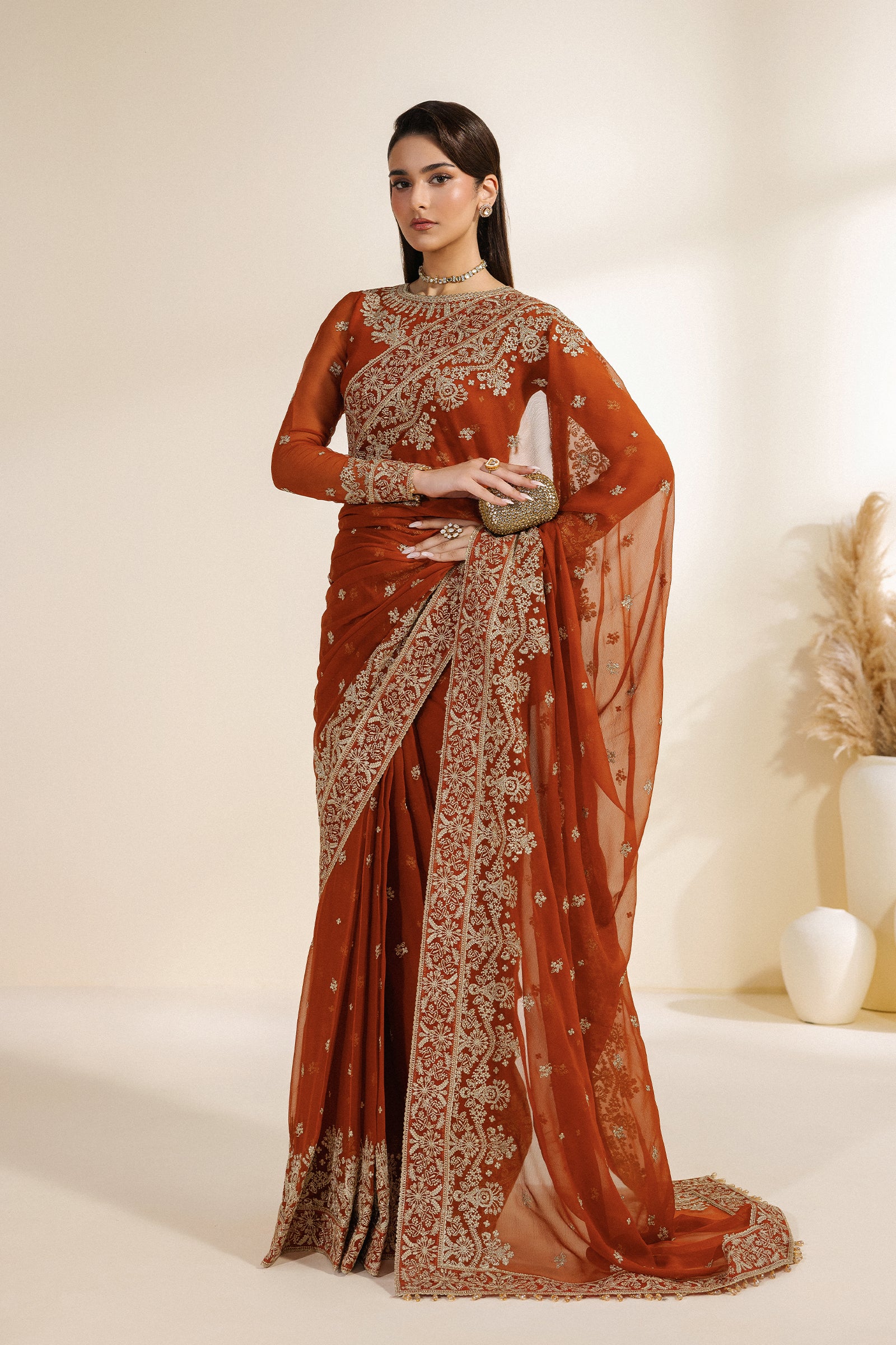 Zarif - Meraki - Embroidered Chiffon - Sawan