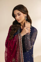 Zarif - Meraki - Embroidered Chiffon - Sable