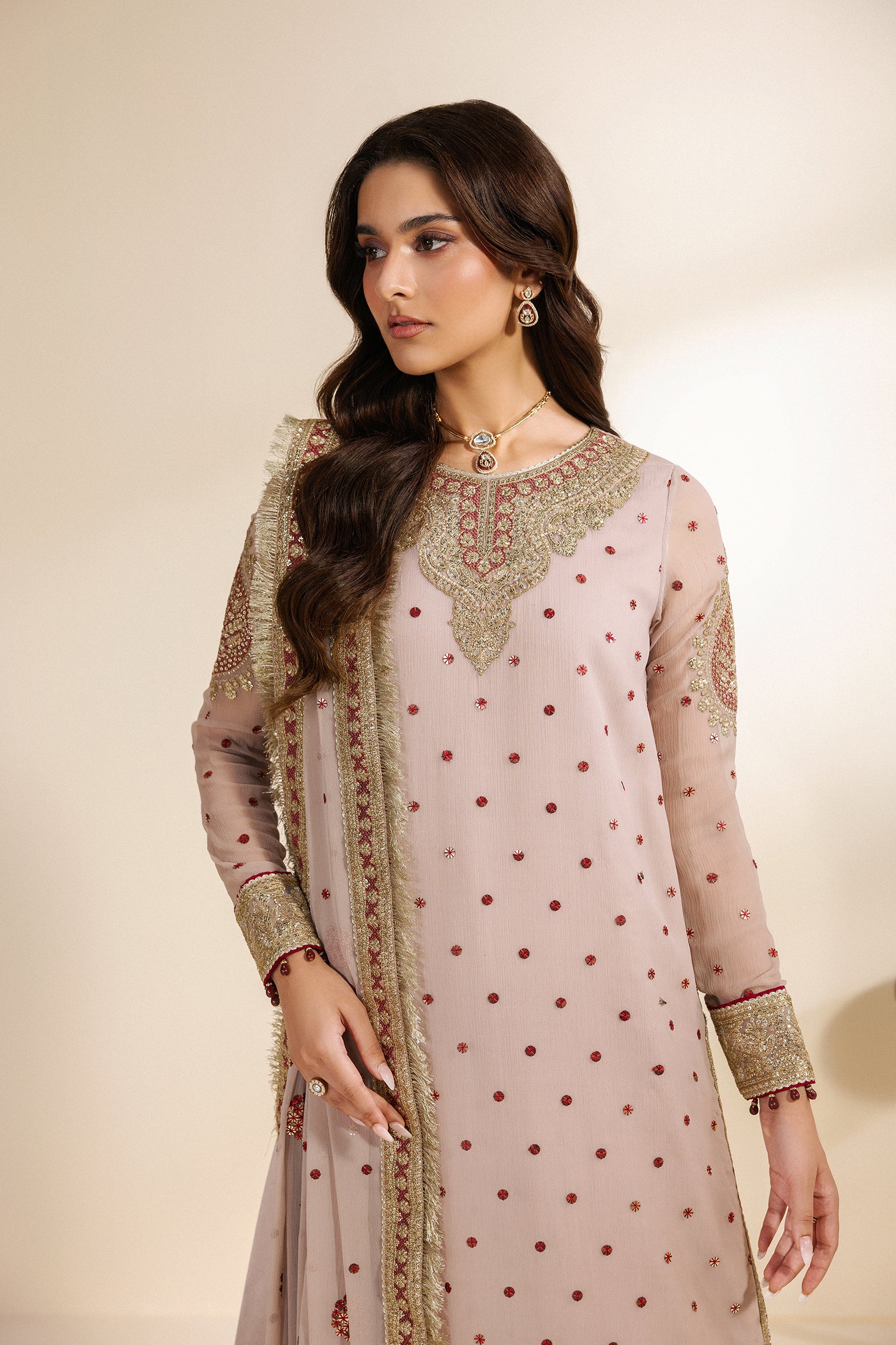 Zarif - Meraki - Embroidered Chiffon - Sama