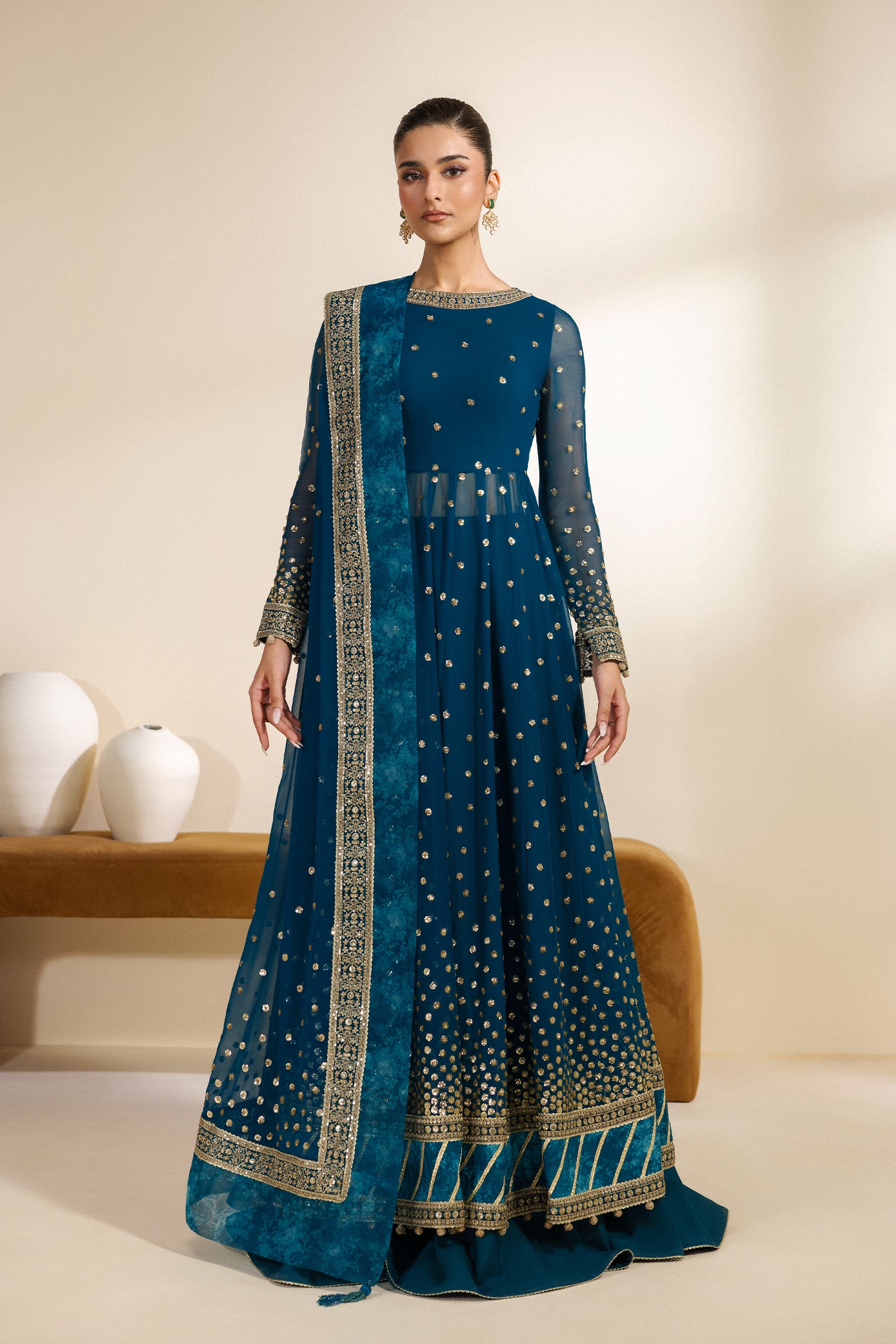 Zarif - Meraki - Embroidered Chiffon - Zenia