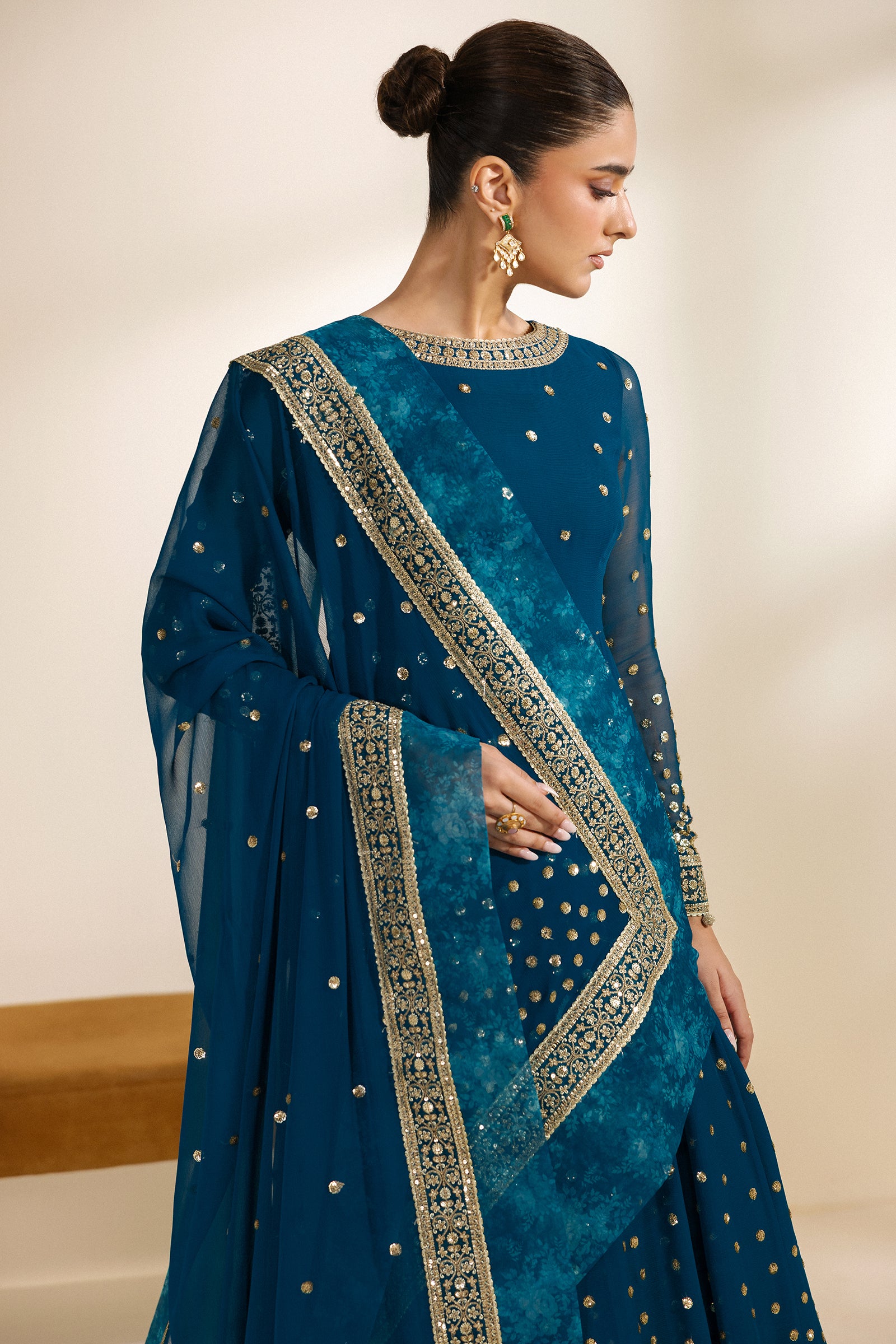 Zarif - Meraki - Embroidered Chiffon - Zenia