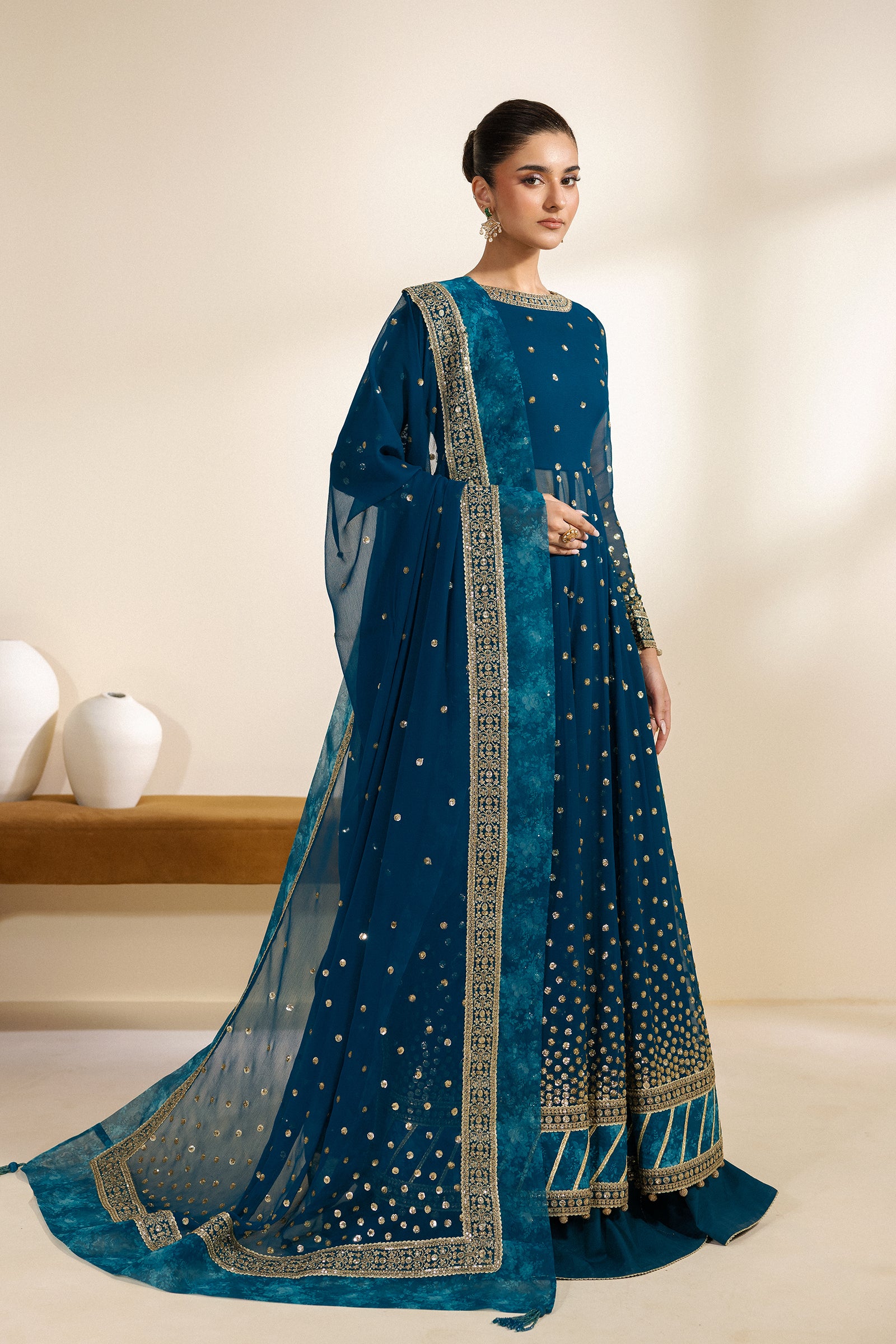 Zarif - Meraki - Embroidered Chiffon - Zenia