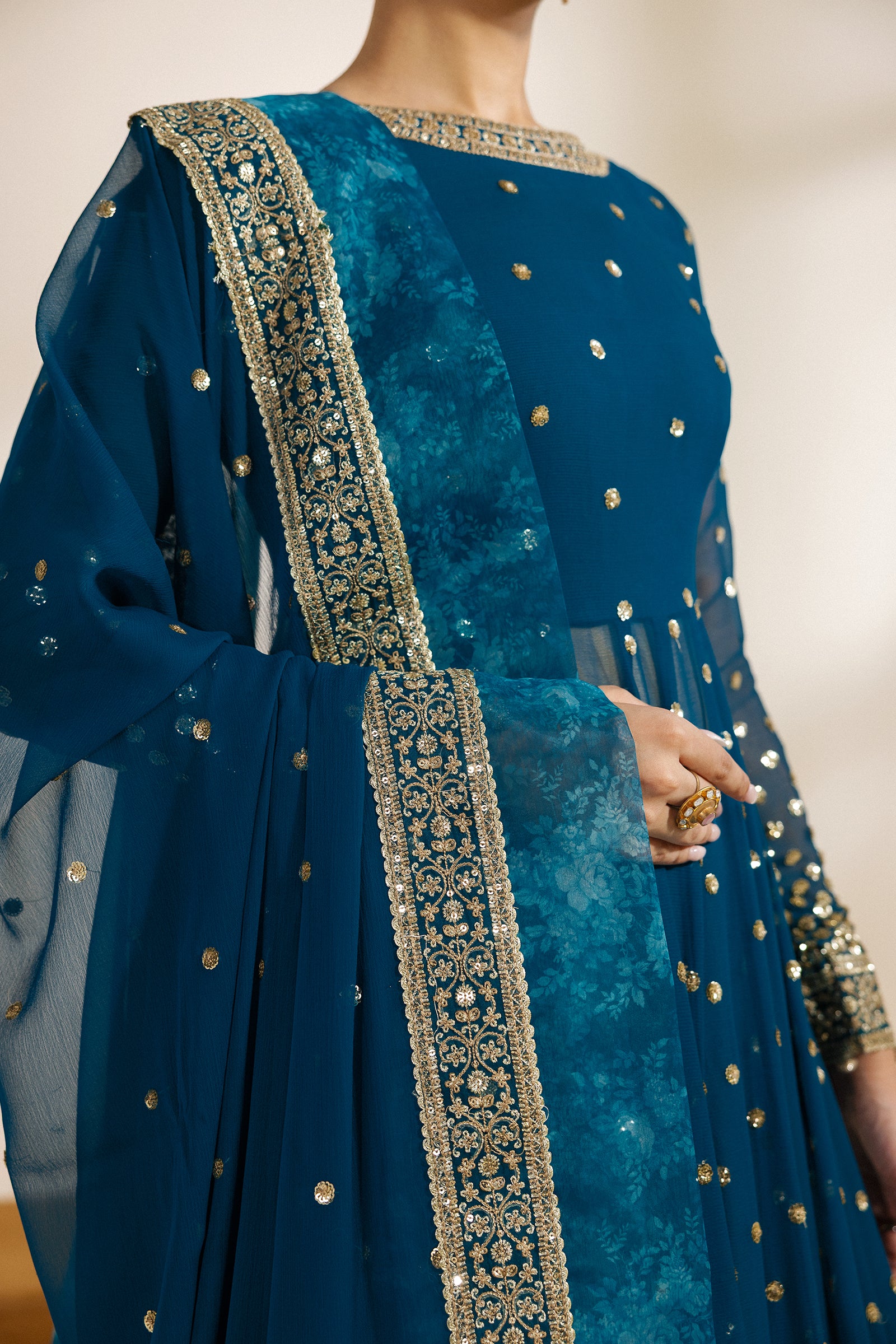 Zarif - Meraki - Embroidered Chiffon - Zenia