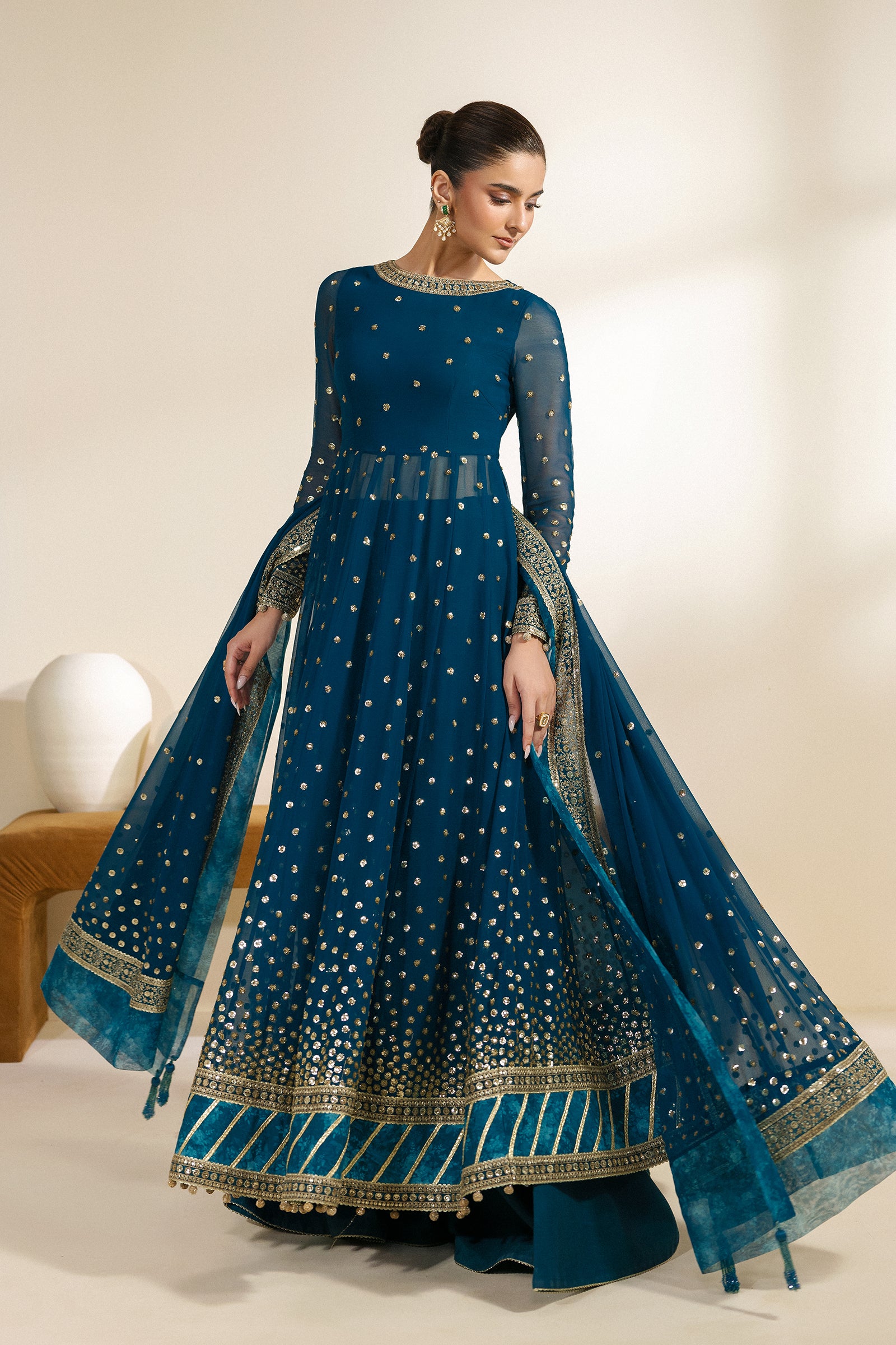 Zarif - Meraki - Embroidered Chiffon - Zenia