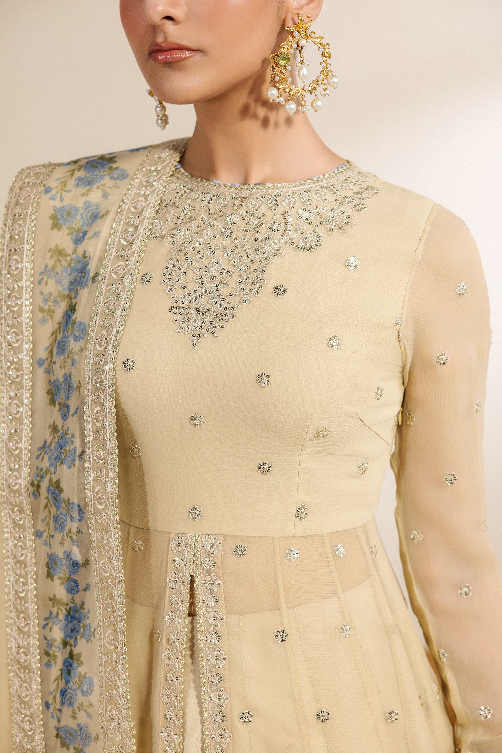 Zarif - Meraki - Embroidered Chiffon - Darya