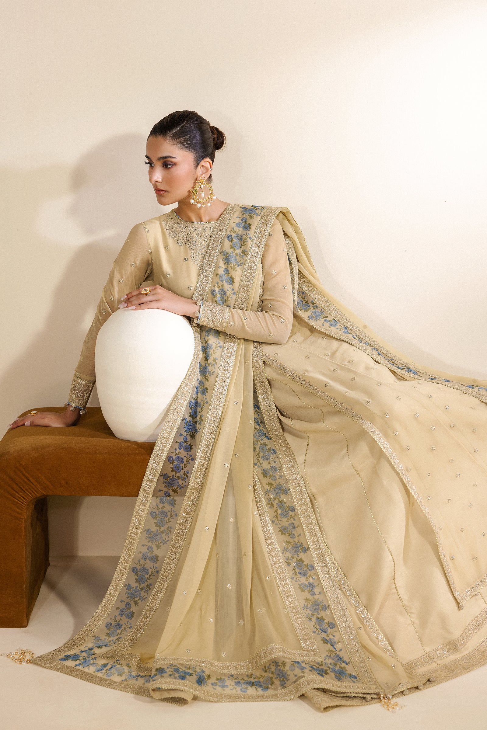 Zarif - Meraki - Embroidered Chiffon - Darya