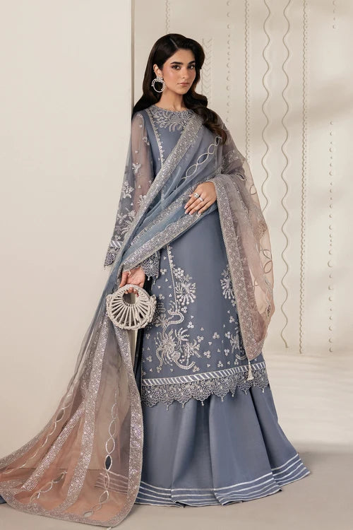 Zarif - Bayaan - Embroidered Chiffon - Nilmah