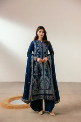Florent - Silk Embroidered- Celest