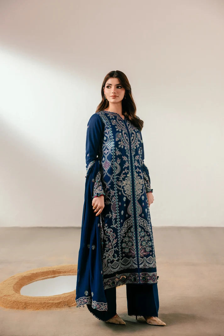 Florent - Silk Embroidered- Celest