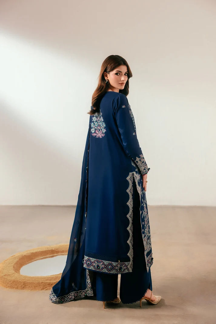 Florent - Silk Embroidered- Celest