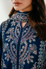Florent - Silk Embroidered- Celest