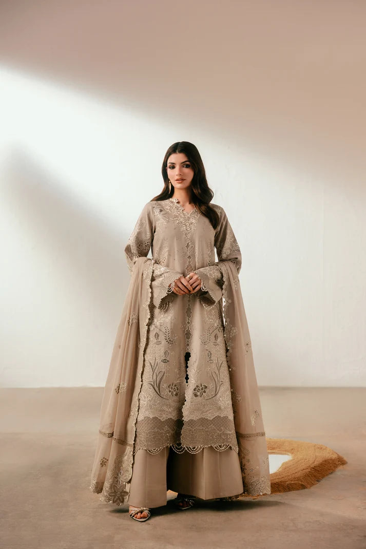 Florent - Silk Embroidered - Opaline