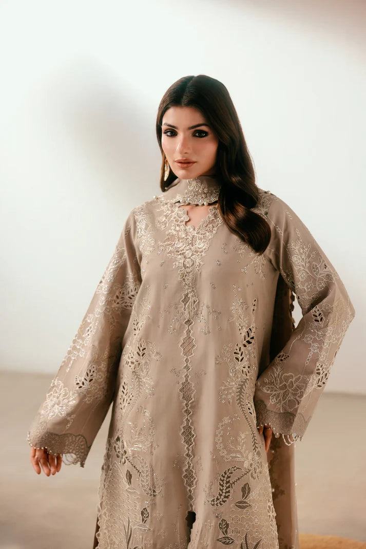 Florent - Silk Embroidered - Opaline