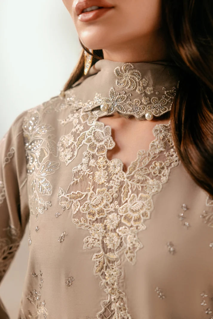 Florent - Silk Embroidered - Opaline