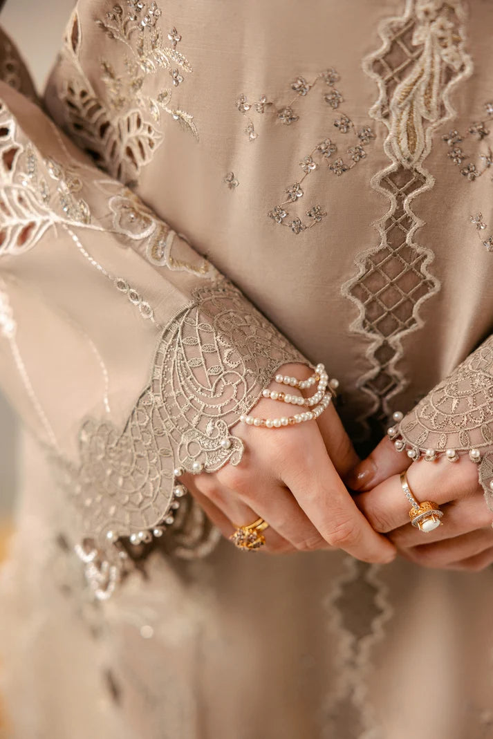 Florent - Silk Embroidered - Opaline