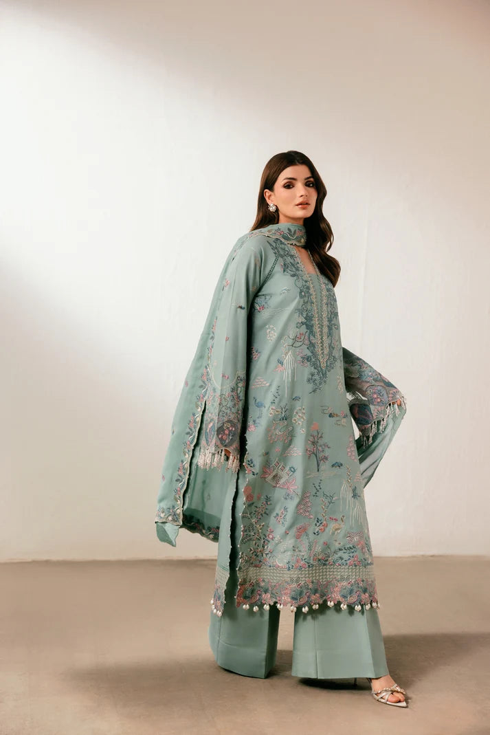 Florent - Silk Embroidered - Emeraude