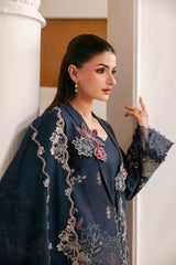 Florent - Silk Embroidered - Obsidian Bloom