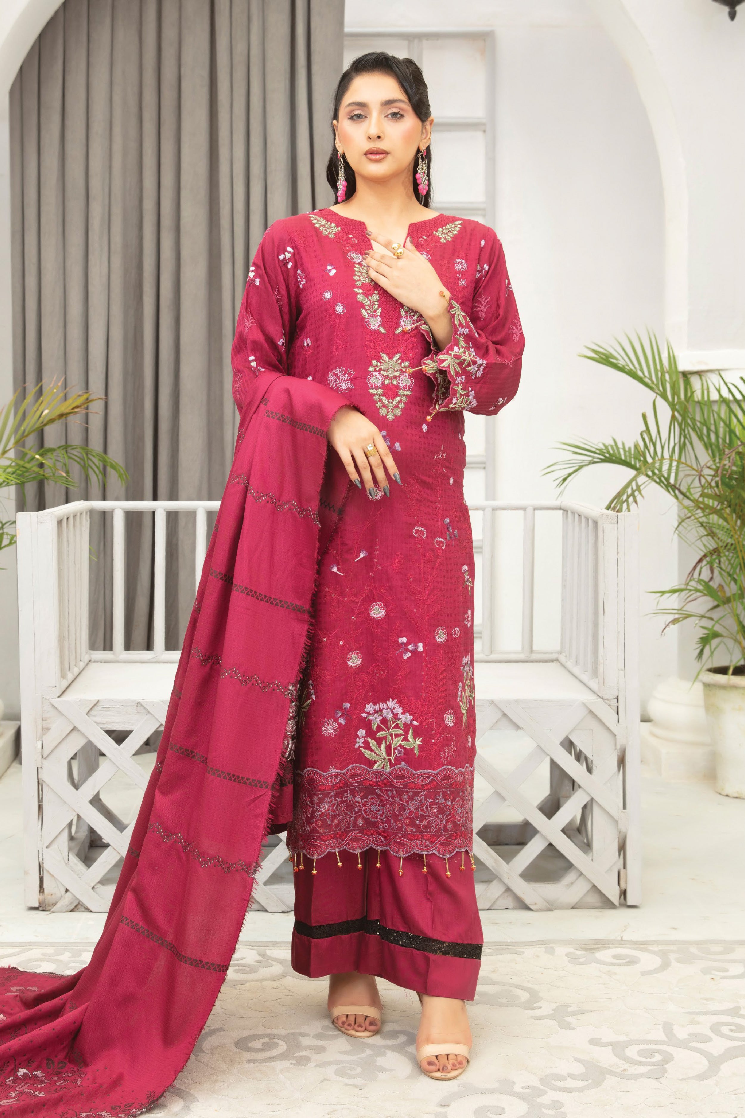Abisha Fabrics - Vol 6 - Embroidered Viscose - ART 02