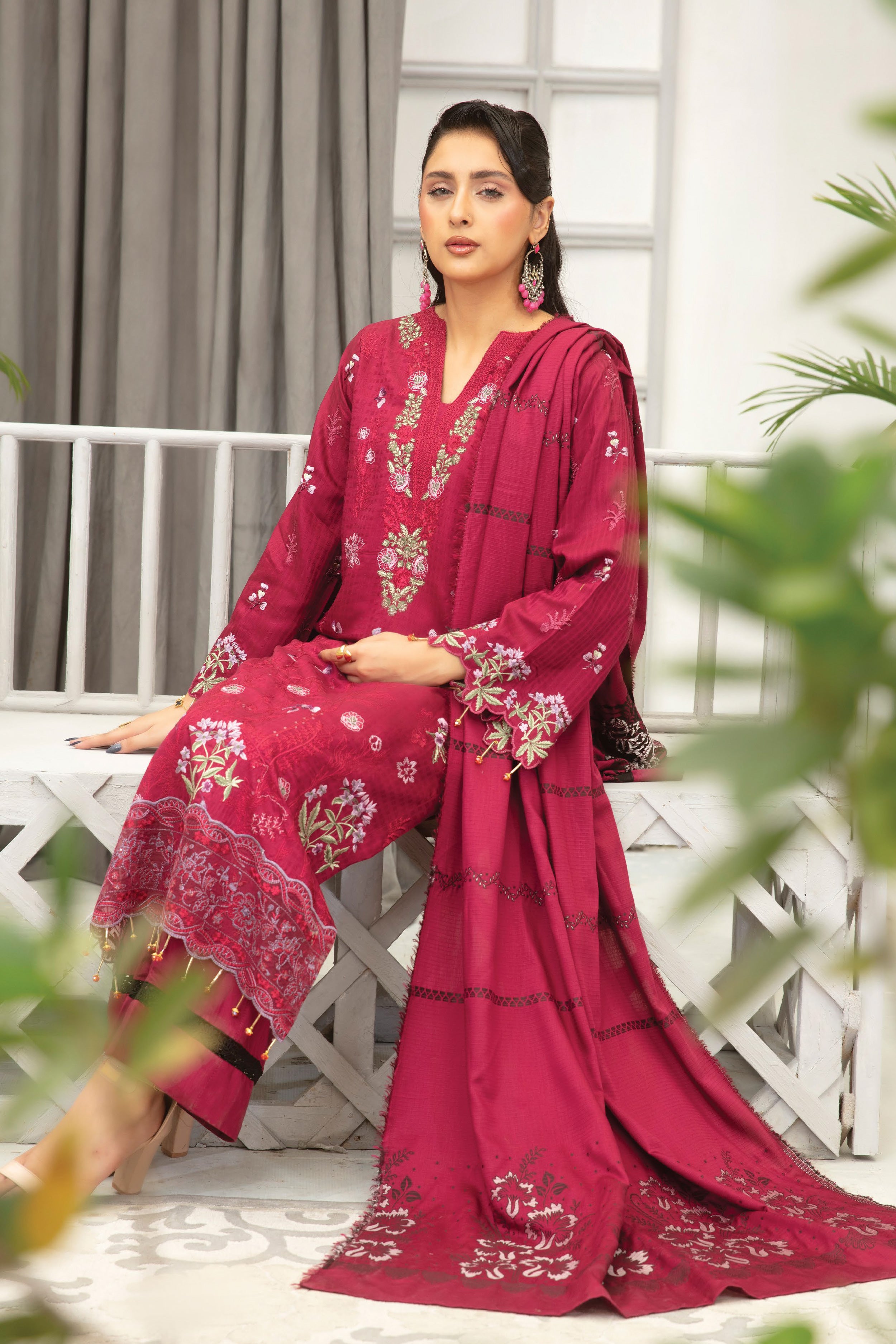 Abisha Fabrics - Vol 6 - Embroidered Viscose - ART 02