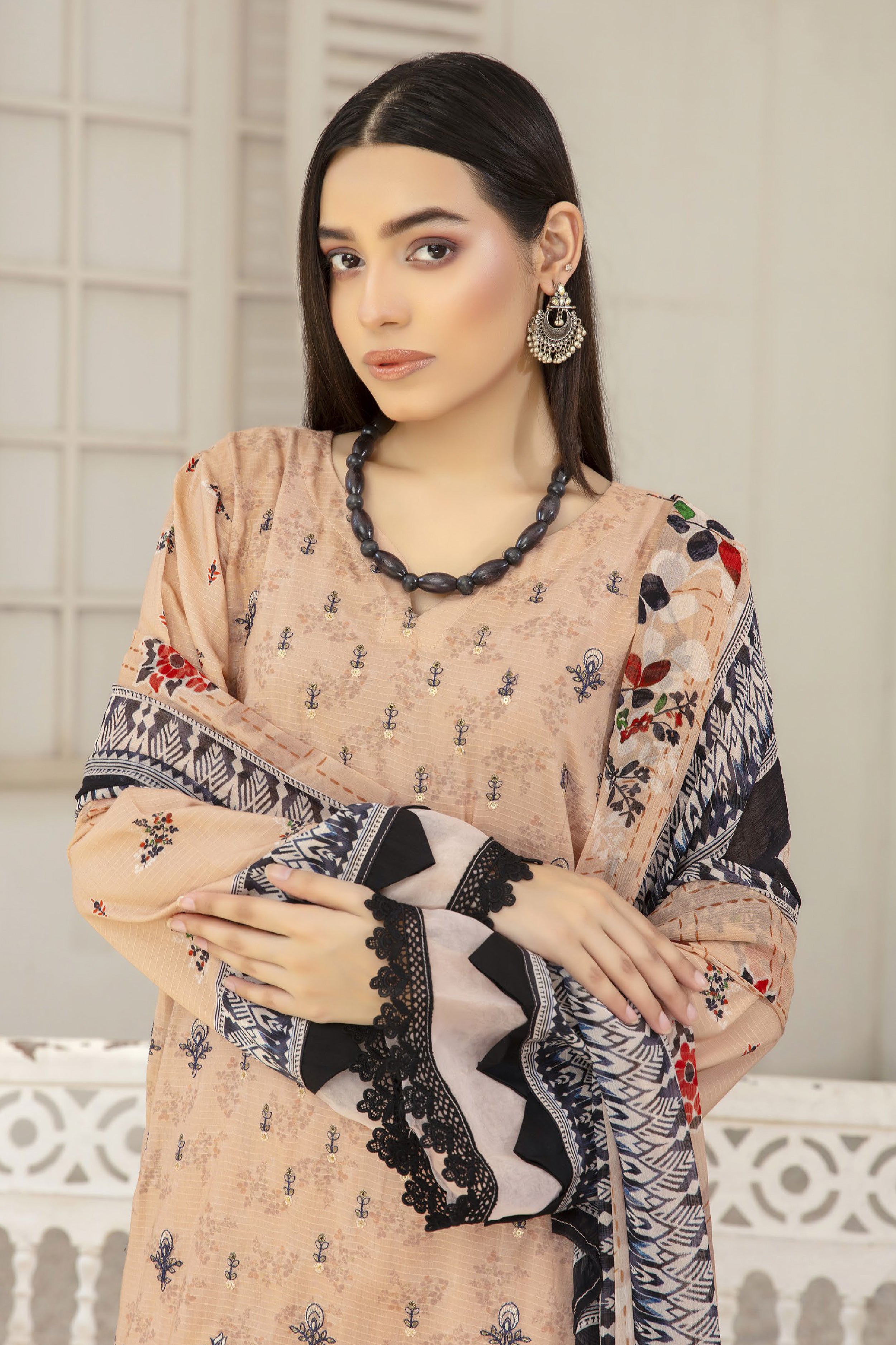 Abisha Fabrics - Vol 2 - Print Embroidered Viscose - ART 02
