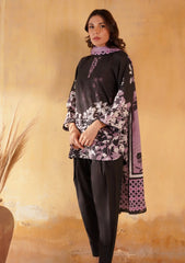 Sahar - Printed Lawn - Obsidian Iris