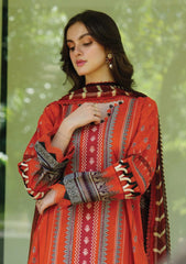 Meerak - Summer Wine - Print Embroidered Lawn - Scarlett