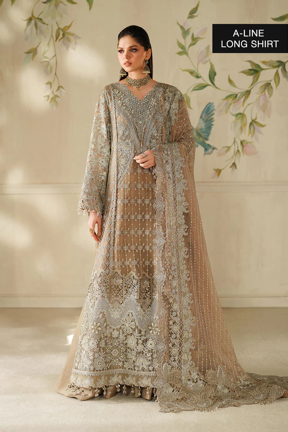 EMBROIDERED CHIFFON CH14-08