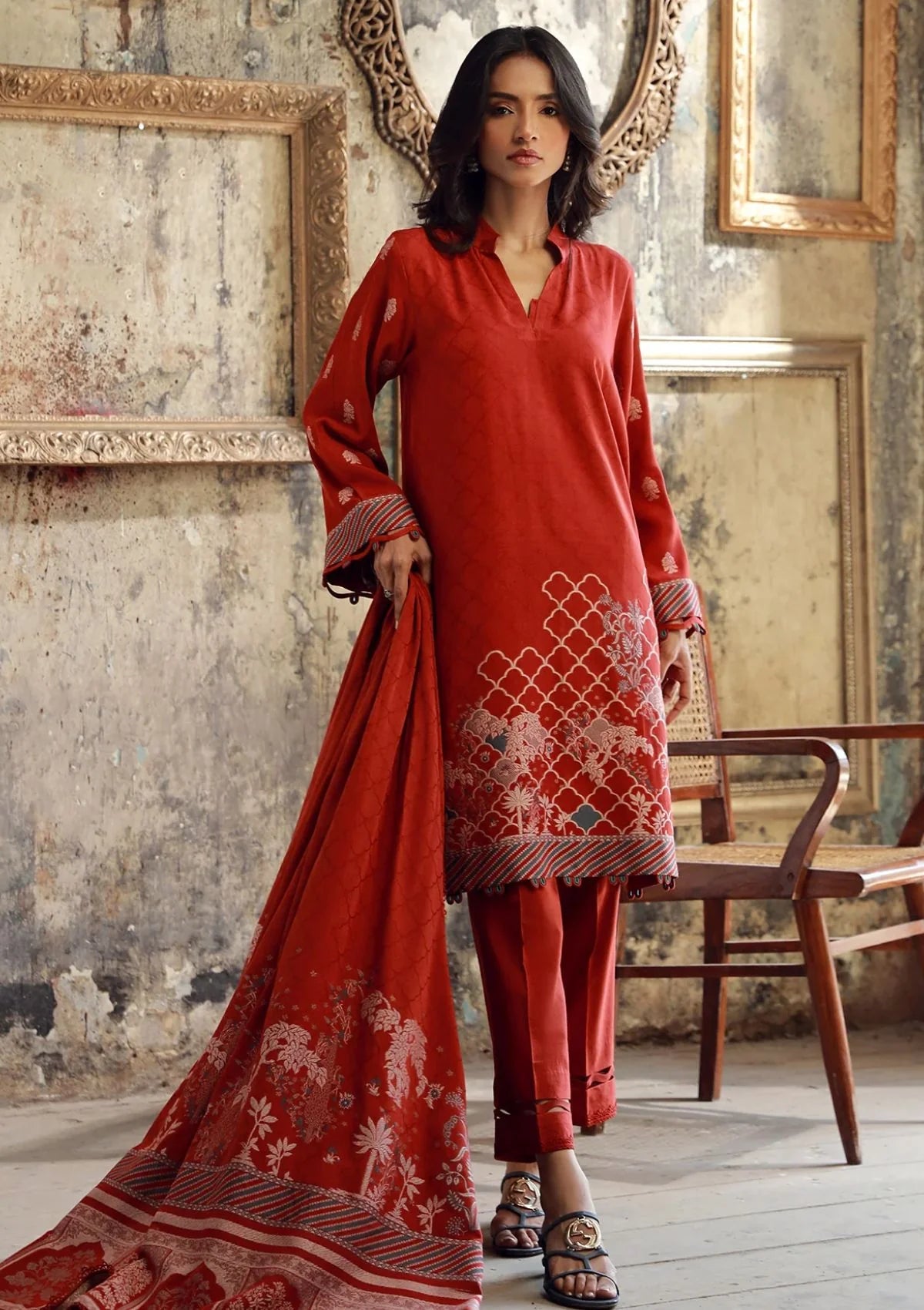 Sahar - Autumn Winter Jacquard Viscose - JV-24-V3-03