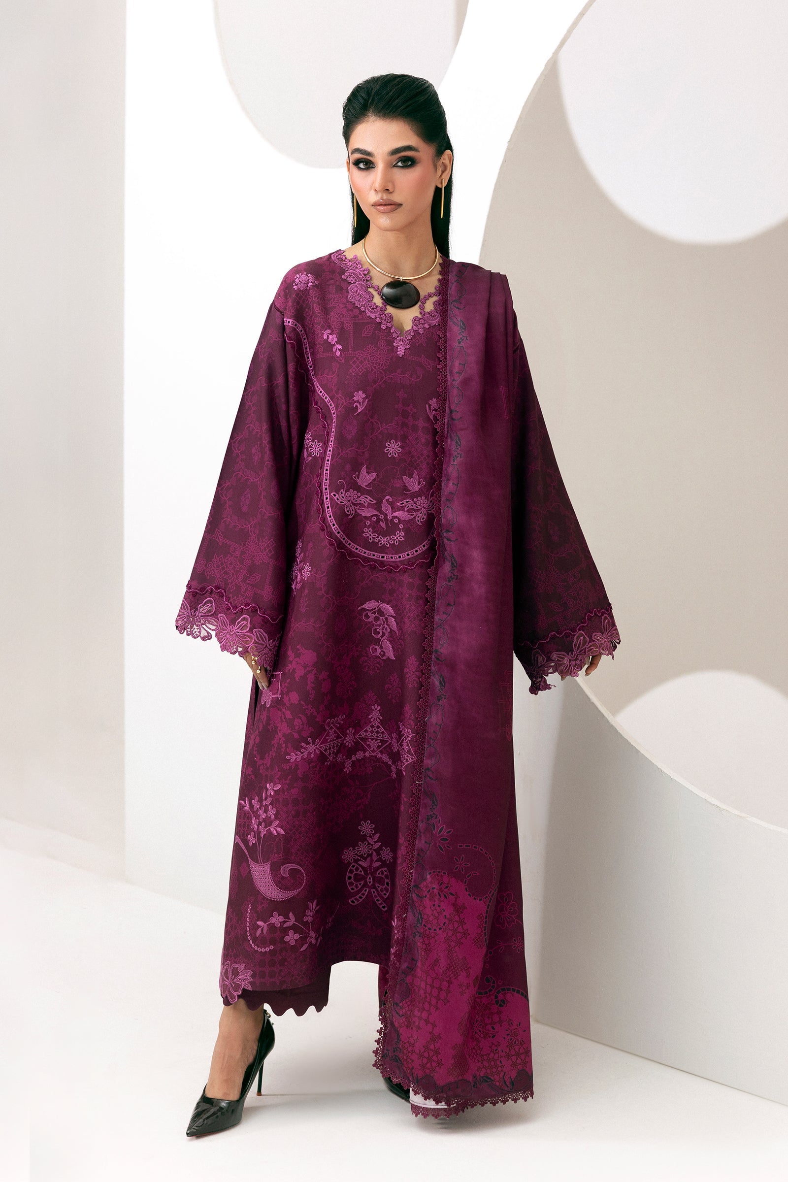 Qalamkar - QPrints Winter '26 - Linen - QPW-03 (B) Mala