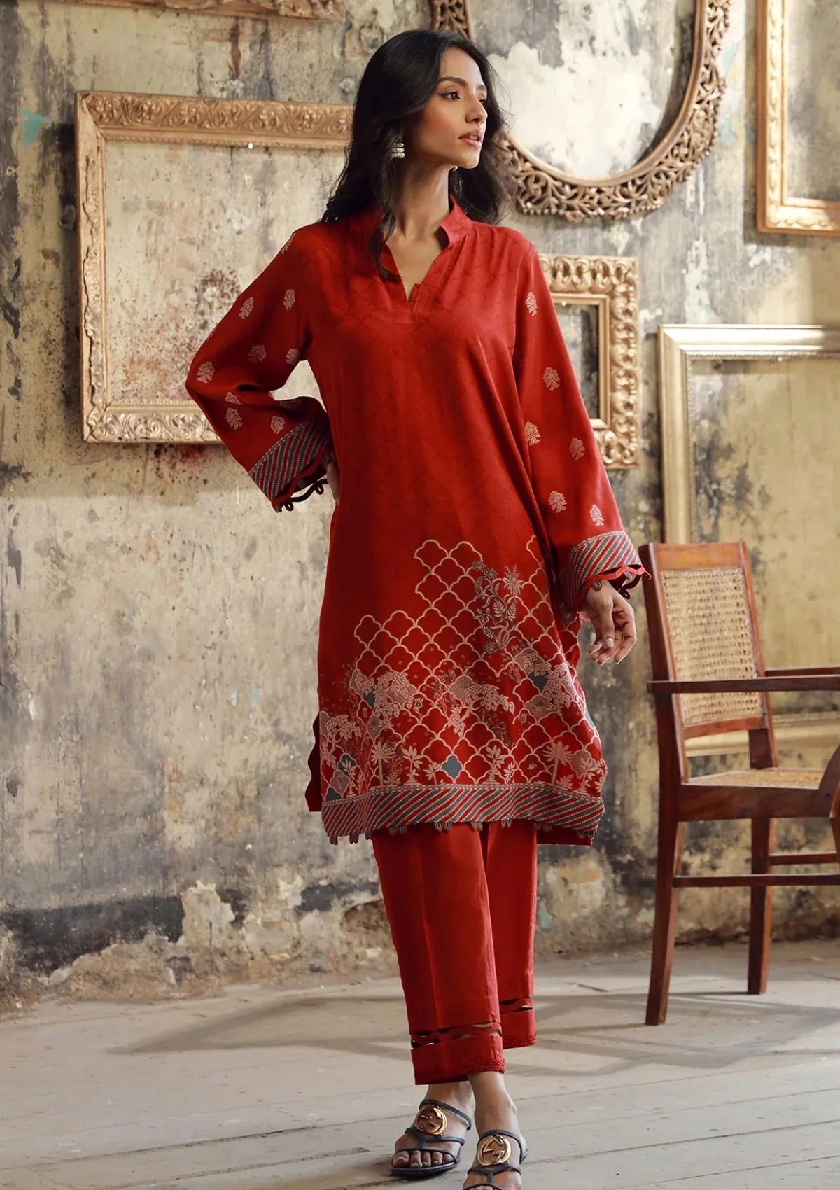 Sahar - Autumn Winter Jacquard Viscose - JV-24-V3-03