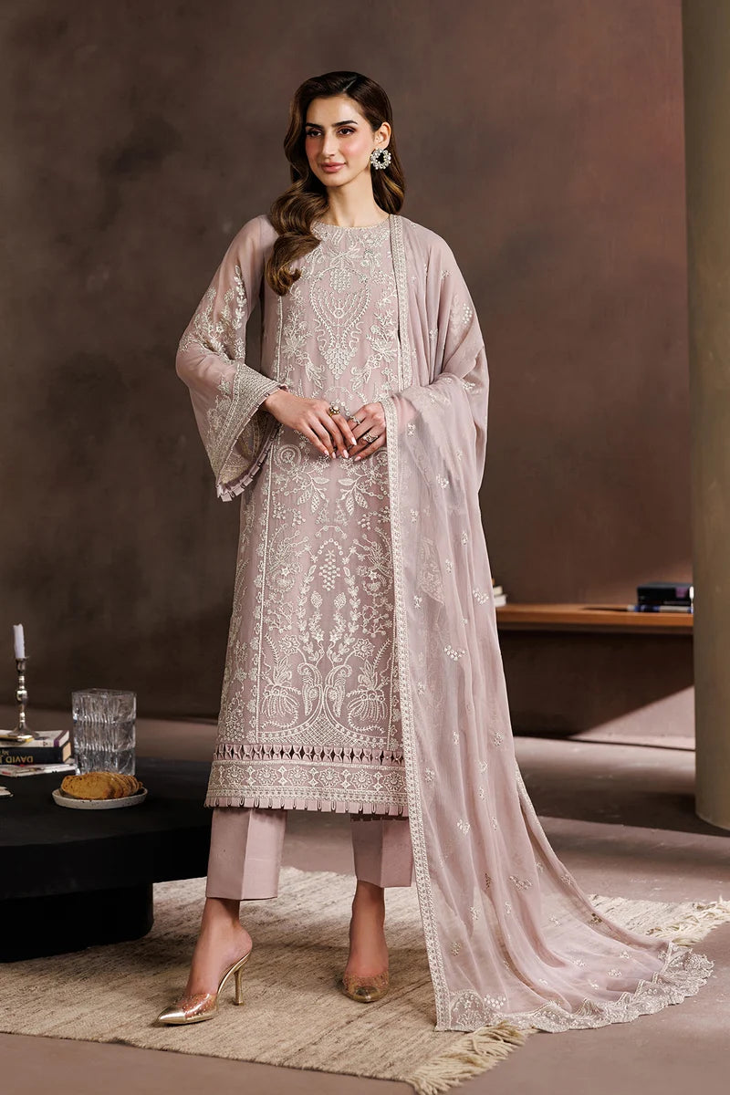 Zarif - Embroidered Chiffon - Sunehri