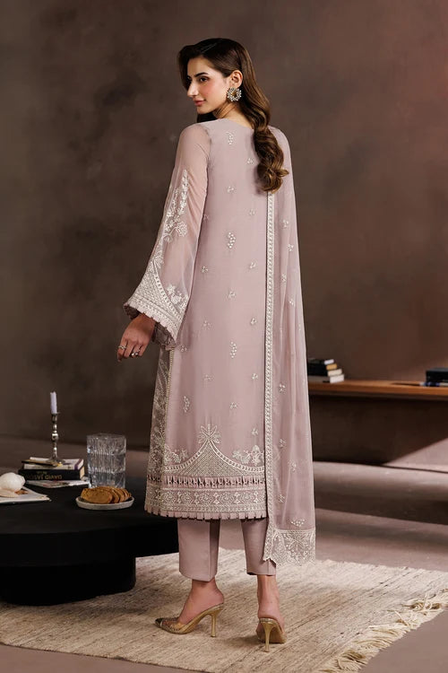 Zarif - Embroidered Chiffon - Sunehri