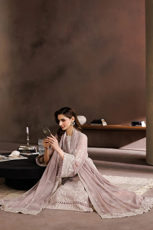 Zarif - Embroidered Chiffon - Sunehri
