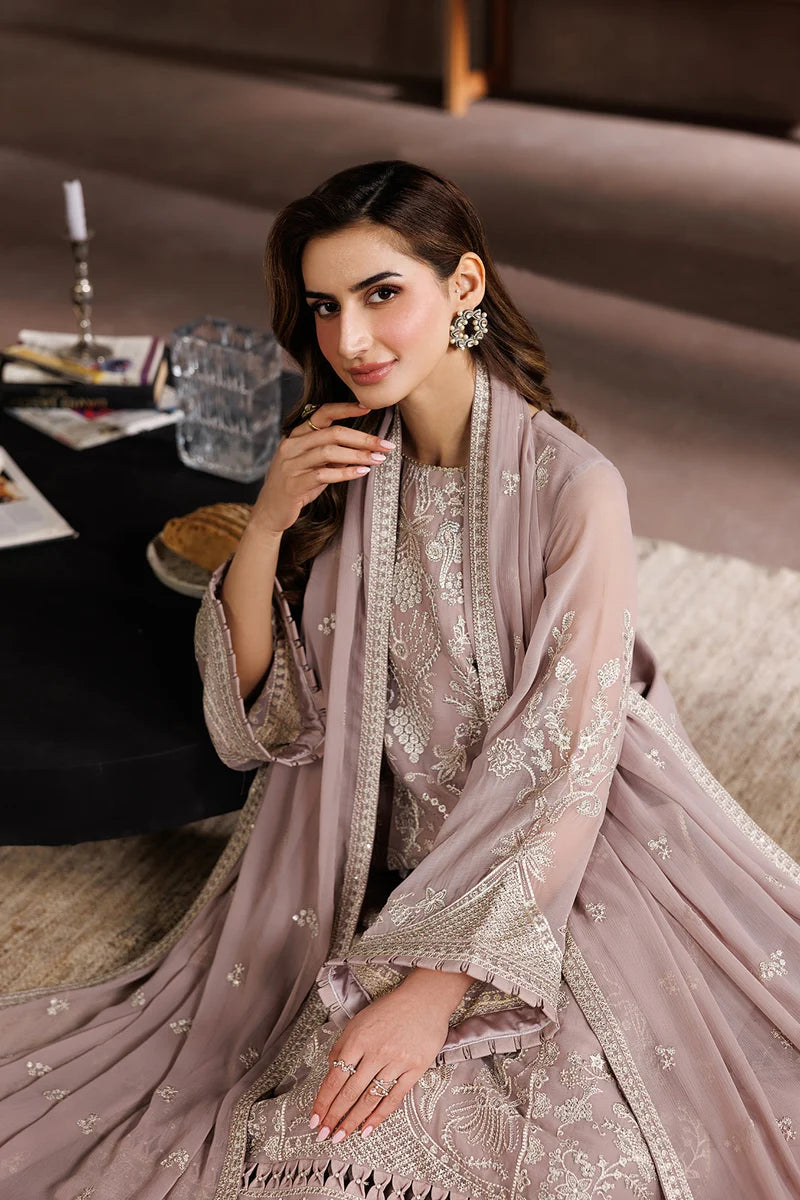 Zarif - Embroidered Chiffon - Sunehri