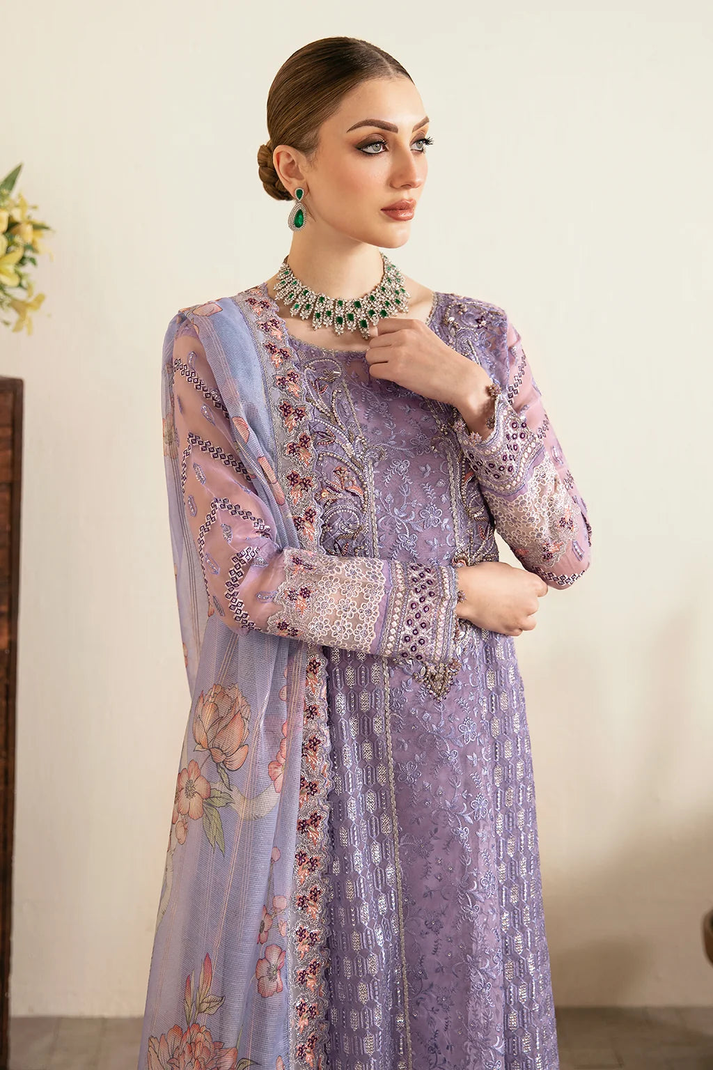 Ramsha - Luxury Embroidered Organza - E-107