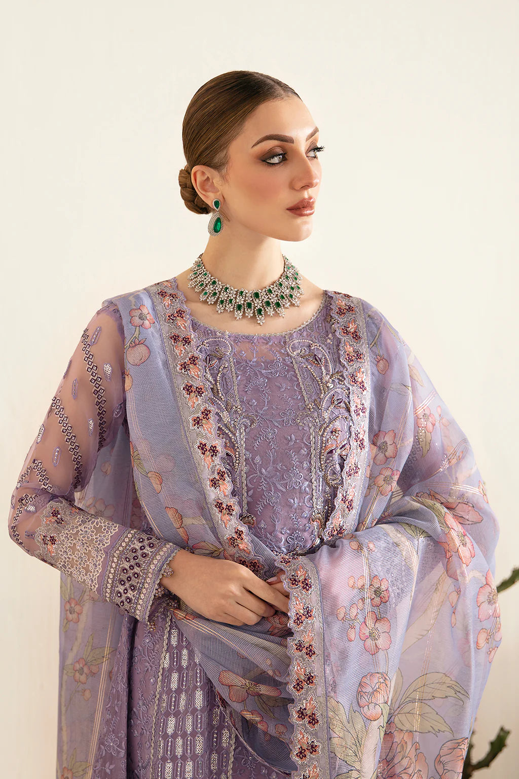 Ramsha - Luxury Embroidered Organza - E-107
