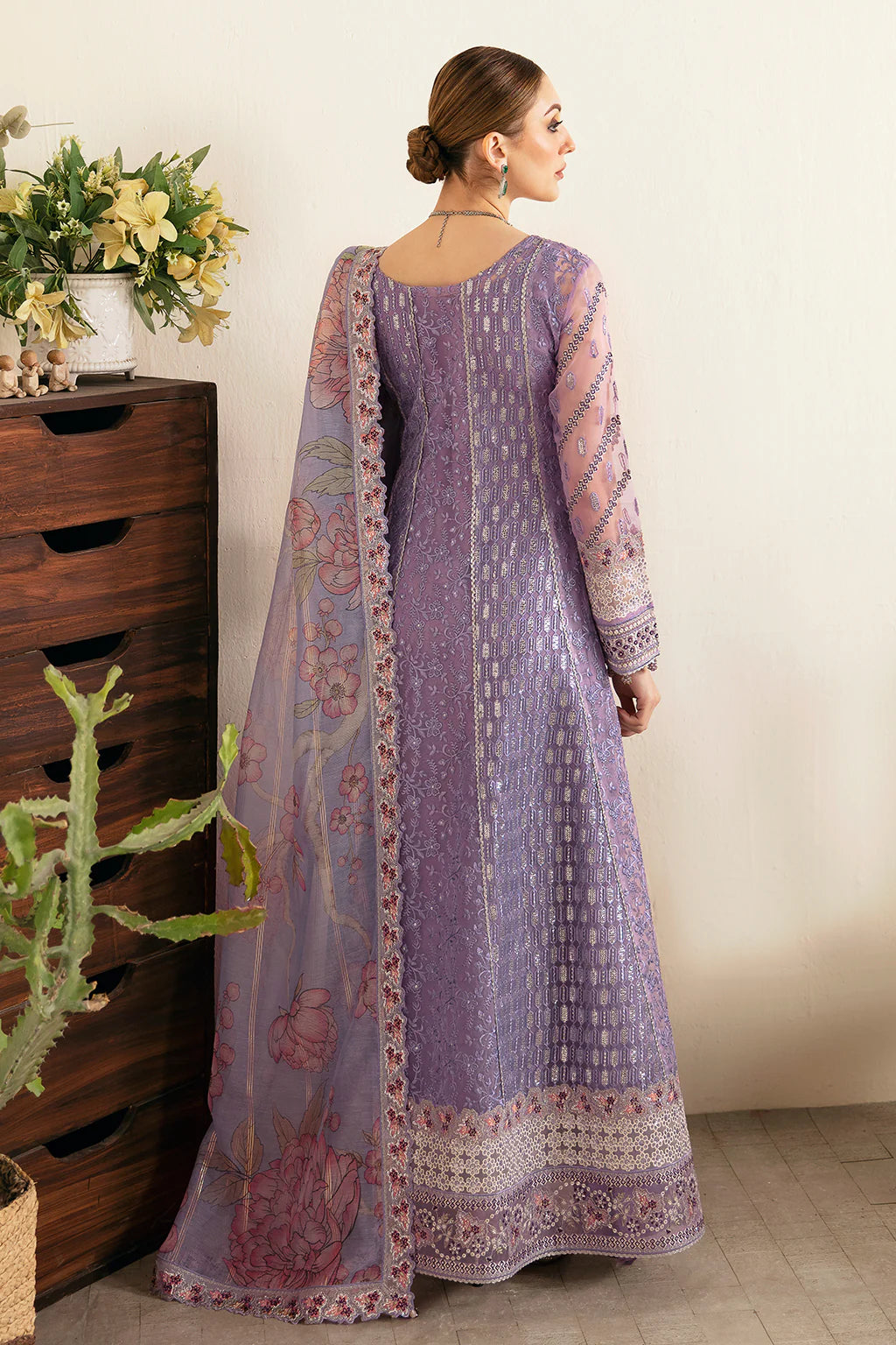 Ramsha - Luxury Embroidered Organza - E-107