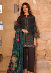 Sahar - Printed Lawn - Monochrome Bloom
