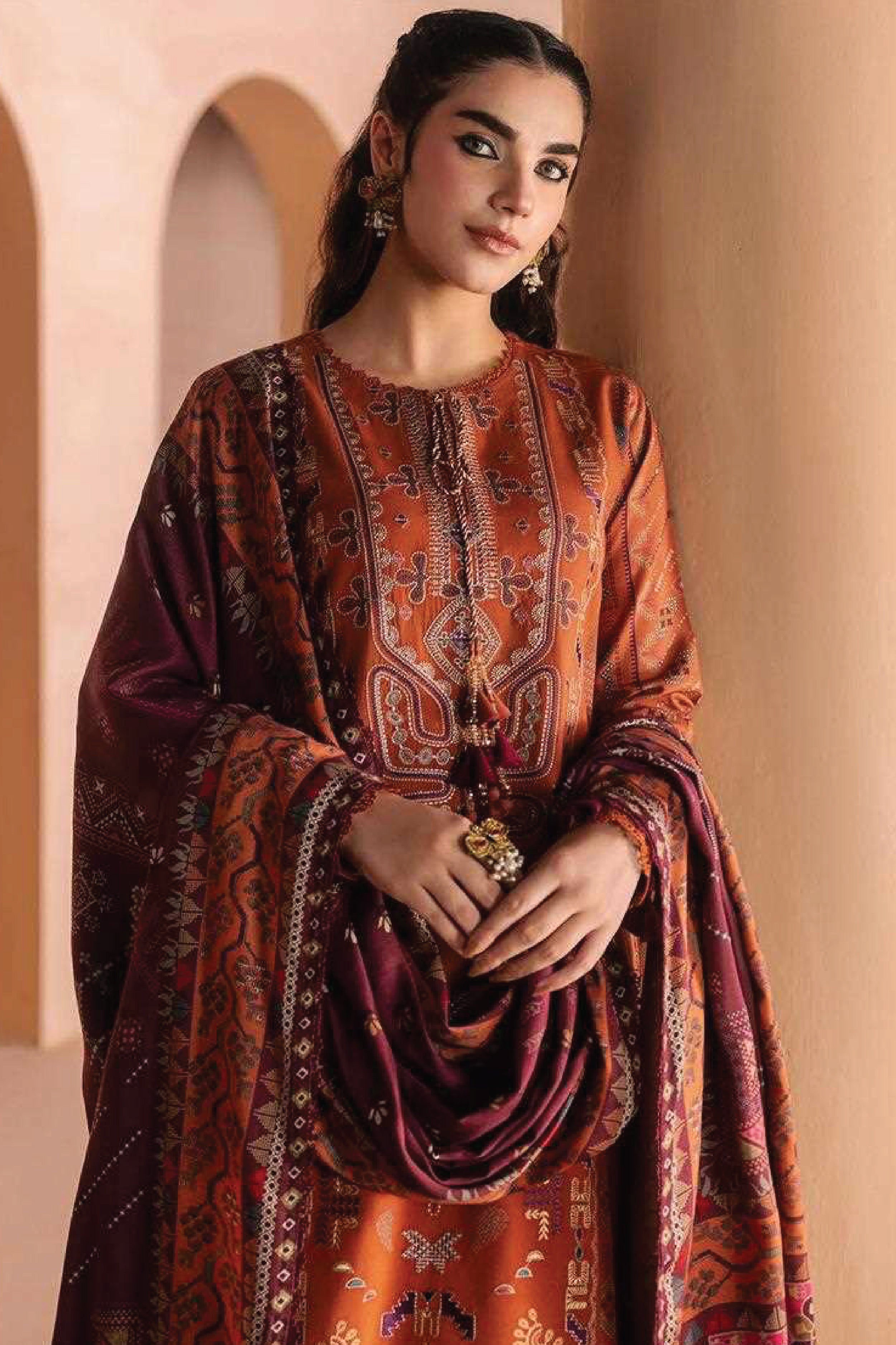 Zync - One Nation - Print Embroidered Viscose - Zareen