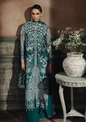 Rajbari - Sage Embroidered Hand Embellished Net - Celina